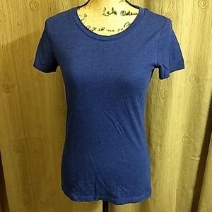 Super Soft Heathered Blue Basic Tee By Mossimo